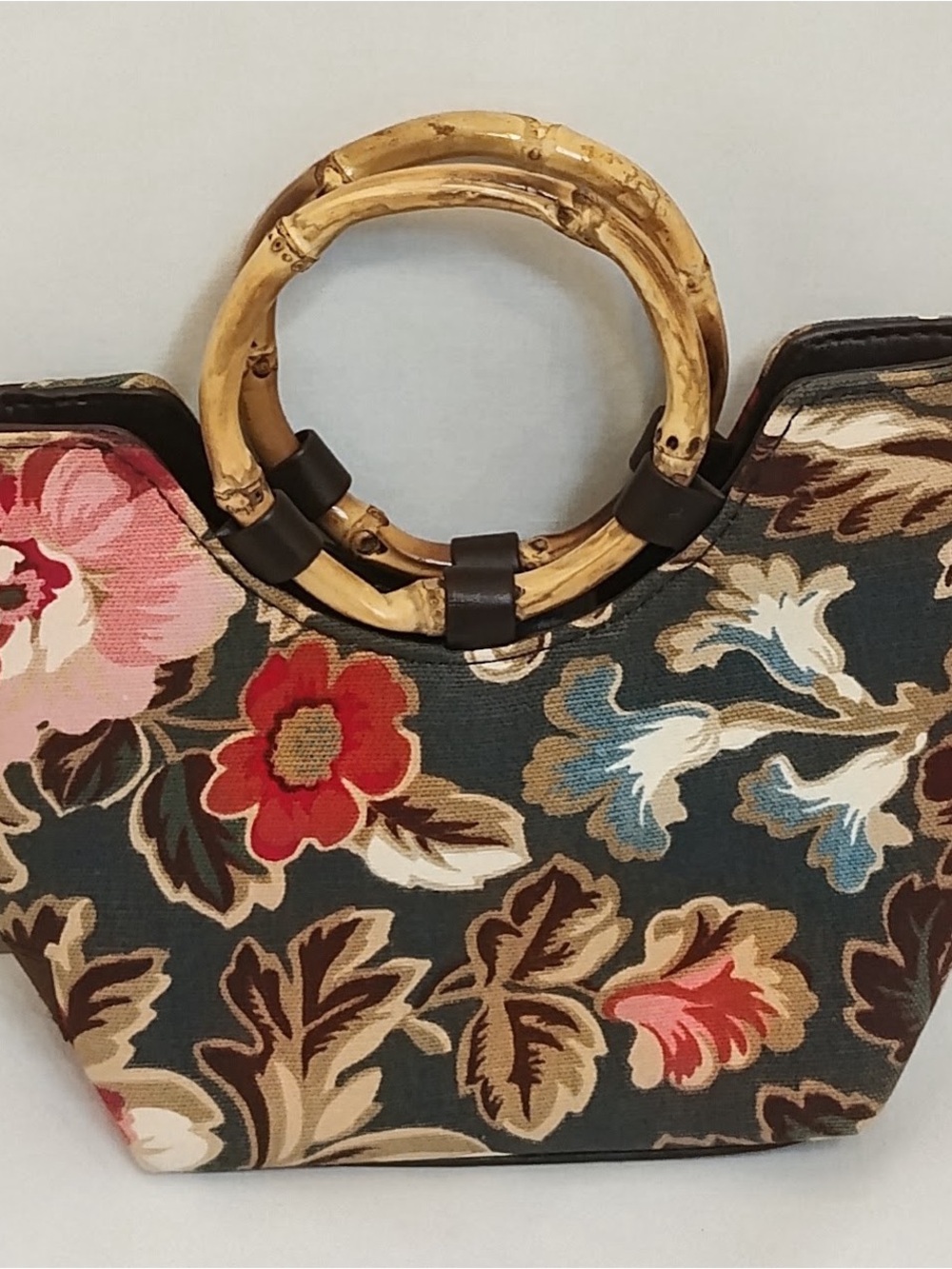 Sisters by Longaberger floral fabric handbag